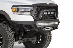 Ram Rebel 1500 Bumper - Front - Addictive Desert Designs - Stealth Fighter - Hammer Black with Satin Black panels - `19-`27